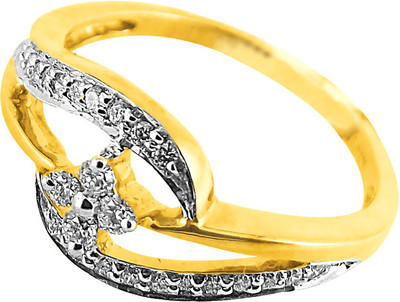 12% OFF on Jpearls Yellow Gold Diamond 18K Yellow Gold Plated 18 K Ring 12% OFF on Jpearls Yellow Gold Diamond 18K Yellow Gold Plated 18 K Ring