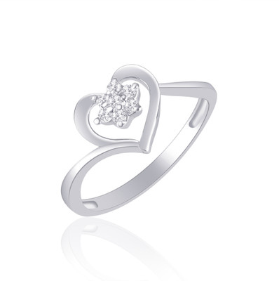 79% OFF on VK Jewels Star in Heart Alloy Cubic Zirconia Rhodium Plated Ring