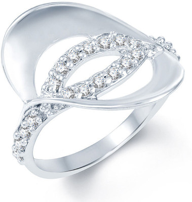 74% OFF on Sukkhi Glistening Alloy Cubic Zirconia Rhodium Plated Ring