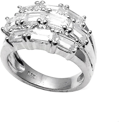 10% OFF on Jewel Craft Silver Cubic Zirconia Rhodium Plated Ring