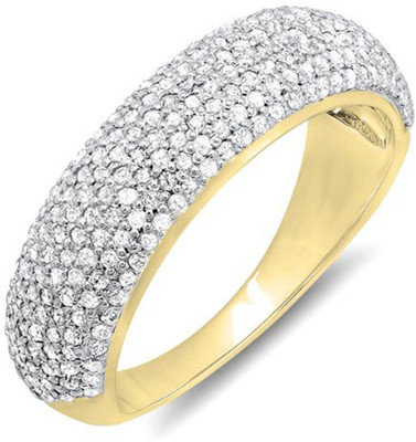 39% OFF on Kavya Jewels Anniversary Yellow Gold Diamond 18K Yellow Gold Plated 18 K Ring
