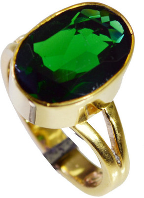 57% OFF on Riyo Wonderfulstar Emerald Cz Copper Cubic Zirconia 18K Yellow Gold Plated Ring