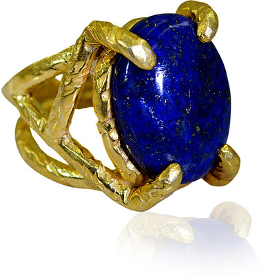 62% OFF on Riyo Magnetic Lapis Lazuli Copper Lapis Lazuli 18K Yellow Gold Plated Ring