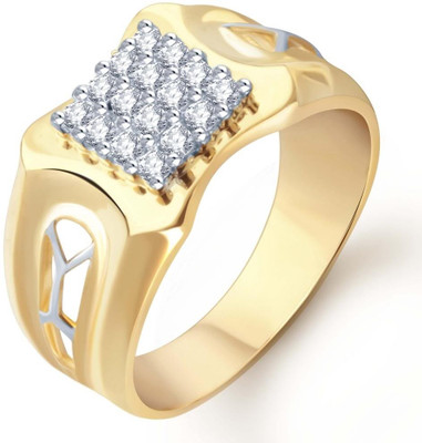 67% OFF on Sukkhi Alloy Cubic Zirconia 18K Yellow Gold, Rhodium Plated Ring