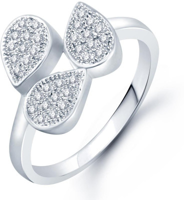 58% OFF on Sukkhi Alloy Cubic Zirconia Rhodium Plated Ring