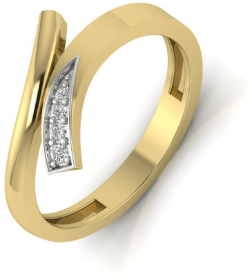 15% OFF on JacknJewel Diamond Crossover Gold 18K Yellow Gold Plated 18 K Ring