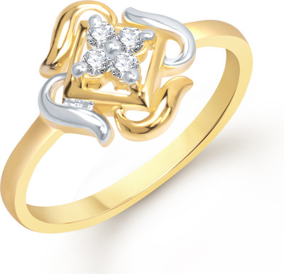 72% OFF on VK Jewels VK Jewels Glint Gold and Rhodium Plated Ring Alloy Cubic Zirconia 18K Yellow Gold Plated Ring