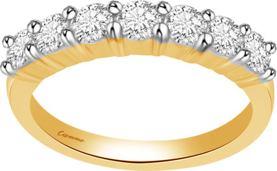50% OFF on Ciemme 1.77 CT 7 Stone Bridal Silver Cubic Zirconia 18K Yellow Gold Plated Ring
