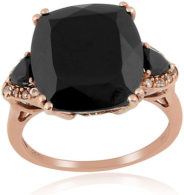 37% OFF on RosesNRibbons Sterling Silver Spinel, Topaz 18K Rose Gold Plated Ring
