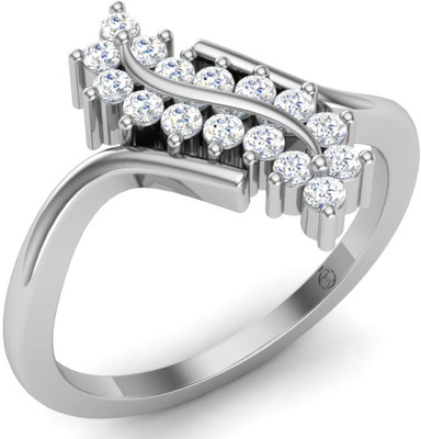 30% OFF on Theme Jewels Casual LR-0055, Certified Real Diamond & 14Kt Hallmarked White Gold Diamond 14 K Ring