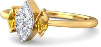 BlueStone The Gabriella Yellow Gold Diamond, Sapphire 18K Yellow Gold Plated 18 K Ring