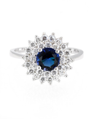 30% OFF on Gemtogems Sterling Silver Sapphire Ring
