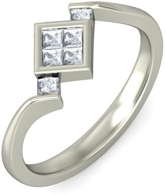 12% OFF on BlueStone The Sabria White Gold Diamond 18K White Gold Plated 18 K Ring