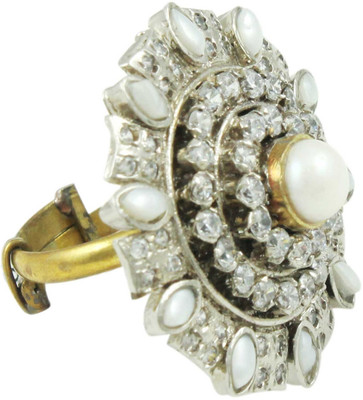 20% OFF on The Art Jewellery Brass Black Silver Plated Ring 20% OFF on The Art Jewellery Brass Black Silver Plated Ring