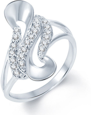70% OFF on Sukkhi Intricately Alloy Cubic Zirconia Rhodium Plated Ring