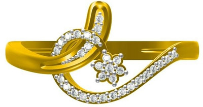 9% OFF on Sakshi Jewels Gold Diamond 18K Yellow Gold Plated 18 K Ring