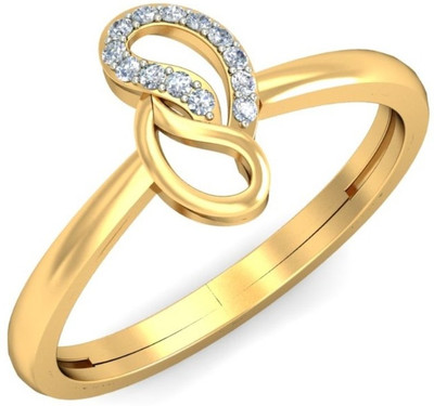29% OFF on Demira Jewels Drop of Dew Yellow Gold Diamond Yellow Gold Plated 18 K Ring