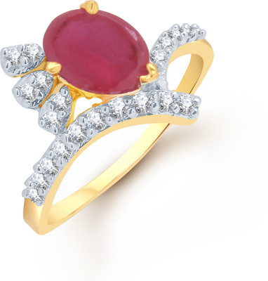 77% OFF on Meenaz Classic Ruby Alloy Ring