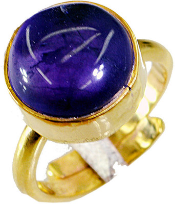 26% OFF on Riyo Lovely Amethyst Copper Amethyst 18K Yellow Gold Plated Ring