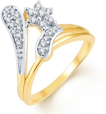 66% OFF on Sukkhi Sublime Alloy Cubic Zirconia 18K Yellow Gold, Rhodium Plated Ring