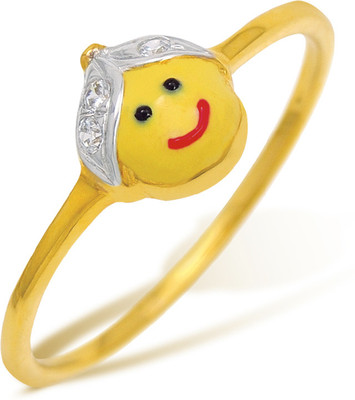 4% OFF on FFF Gold Cubic Zirconia 18 K Ring