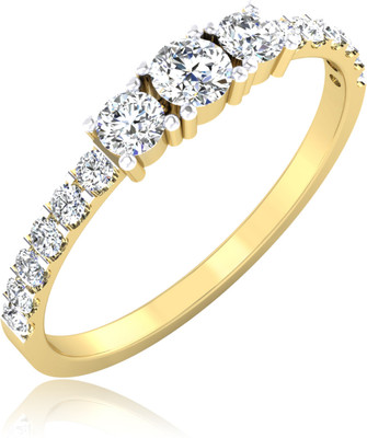 31% OFF on Forevercarat Triple Enigma Gold Diamond 14 K Ring