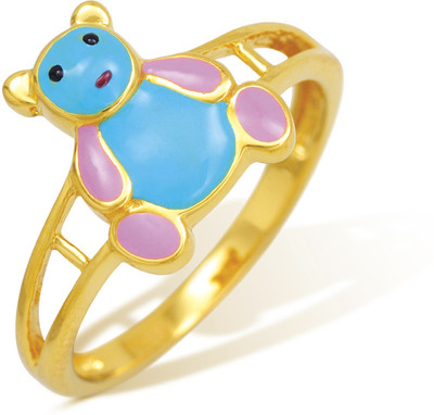 4% OFF on FFF Gold Cubic Zirconia 18 K Ring