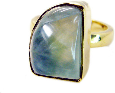 25% OFF on Riyo Winsome Prehnite Copper Onyx 18K Yellow Gold Plated Ring