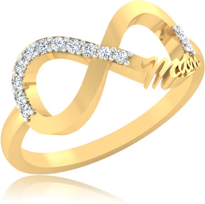 31% OFF on Forevercarat Mum Love Silver 14K Yellow Gold Plated Ring