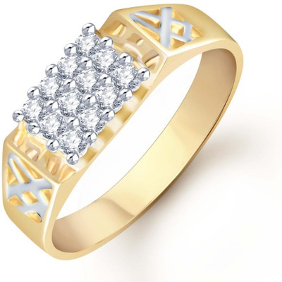 63% OFF on Sukkhi Alloy Cubic Zirconia 18K Yellow Gold, Rhodium Plated Ring