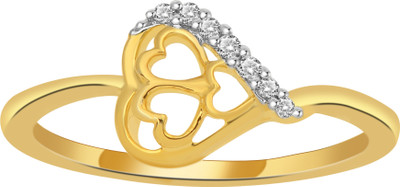 Cygnus Hearts Gold 18K Yellow Gold Plated 18 K Ring