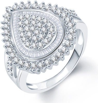 84% OFF on Sukkhi Shimmering Alloy Cubic Zirconia Rhodium Plated Ring
