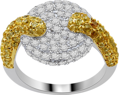 50% OFF on Ciemme 5.05 CT Cluster Sterling Silver Cubic Zirconia Ring