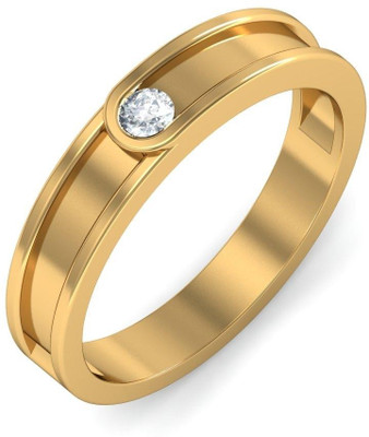 BlueStone The Clasped Band Gold Diamond 18K Yellow Gold Plated 18 K Ring