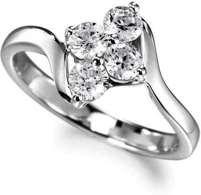 35% OFF on Facetzinspire Silver Sterling Silver Plated Ring