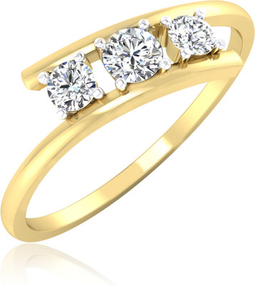 31% OFF on Forevercarat Sparkling Trio Gold Diamond 14 K Ring