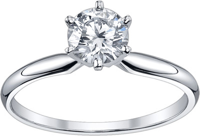 15% OFF on EJewelBay White Gold Diamond 14K White Gold Plated 14 K Ring