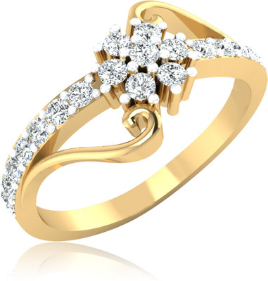 31% OFF on Forevercarat Antique Silver Diamond 14K Yellow Gold Plated Ring