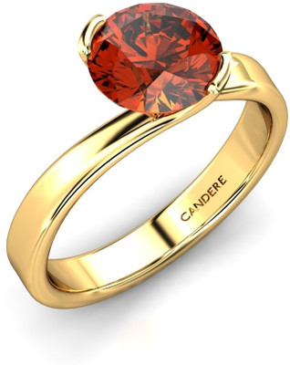 20% OFF on Candere Casper Garnet Yellow Gold Garnet Rhodium Plated 14 K Ring