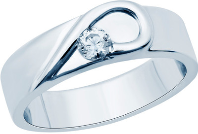 50% OFF on Navvya Sterling Silver Cubic Zirconia Rhodium Plated Ring