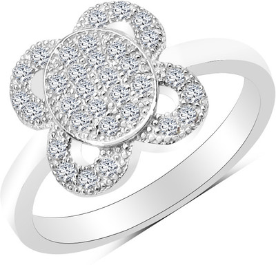 60% OFF on Silverona Sterling Silver Cubic Zirconia Rhodium Plated Ring