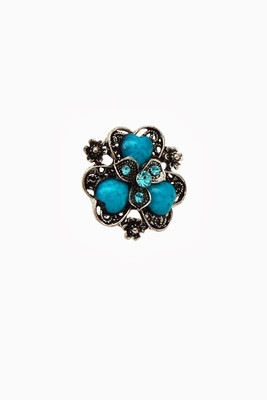 65% OFF on Jewelz Costume Oxidised Flower Metal Ring