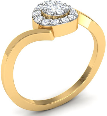 29% OFF on Theme Jewels Casual LR-0060, Certified Real Diamond & 18Kt Hallmarked Yellow Gold Diamond 18 K Ring