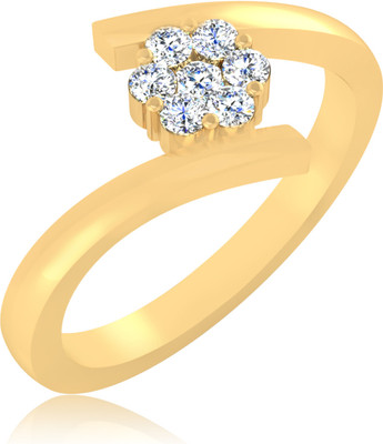 31% OFF on Forevercarat Moon Drop Silver 14K Yellow Gold Plated Ring