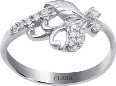 60% OFF on Clara The Gisela Sterling Silver Swarovski Crystal Rhodium Plated Ring