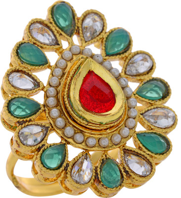 24% OFF on Pearls Cart Alloy Yellow Gold Plated Ring