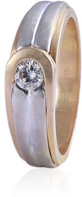 10% OFF on Jisha Men's Love Band Gold Diamond 14 K Ring