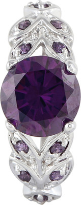 40% OFF on Akshata Purple Delight Alloy Crystal 10K White Gold Plated Ring