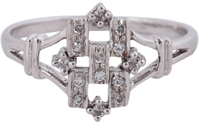 Silvera Silver Cubic Zirconia Rhodium Plated Ring Silvera Silver Cubic Zirconia Rhodium Plated Ring