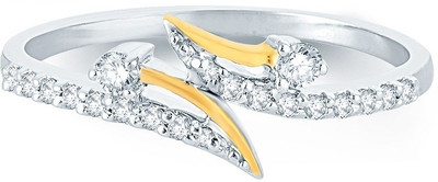 Jashn Yellow Gold Diamond Rhodium Plated Ring Jashn Yellow Gold Diamond Rhodium Plated Ring